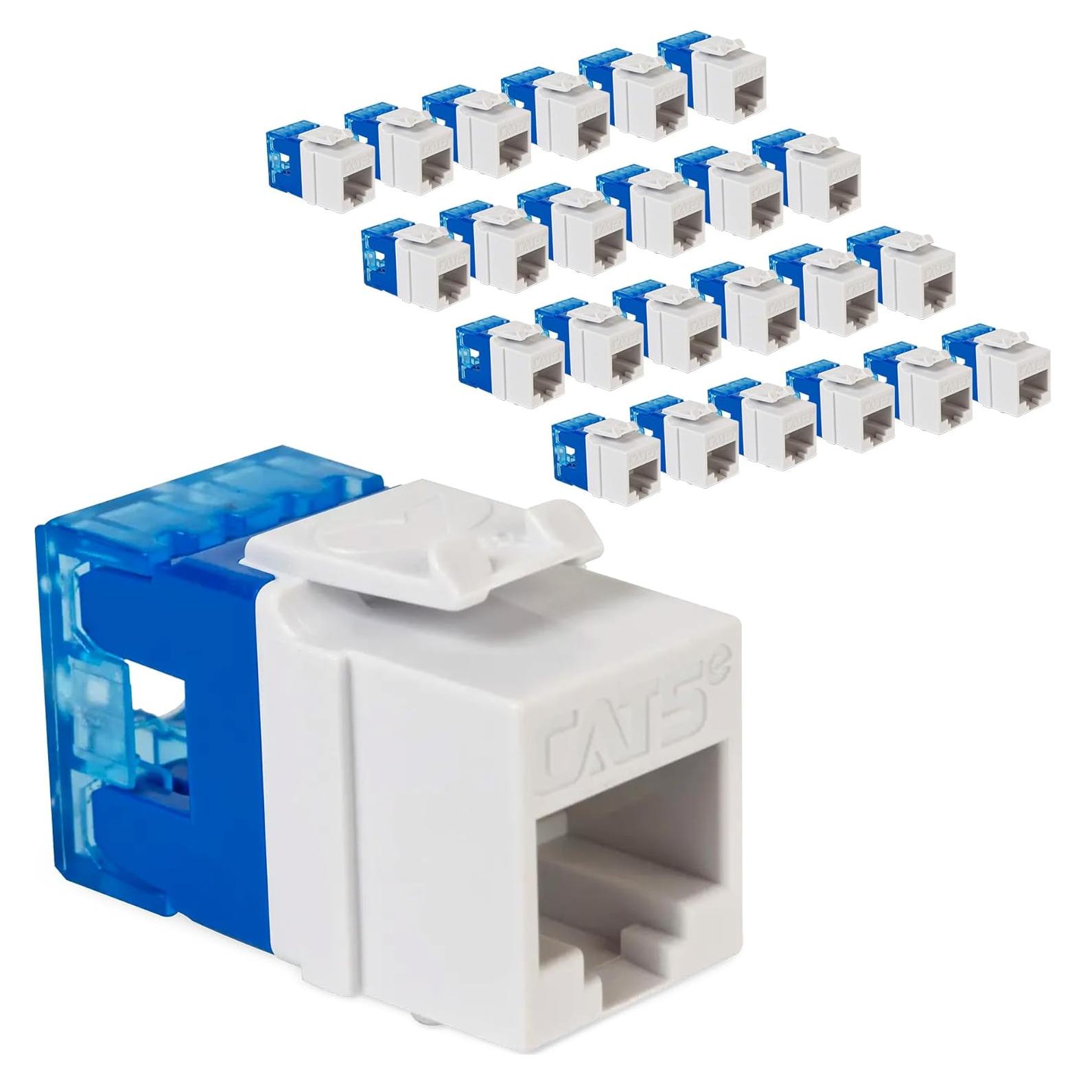 Conectores Keystone CAT5e ICC RJ45 25 Unidades Blanco