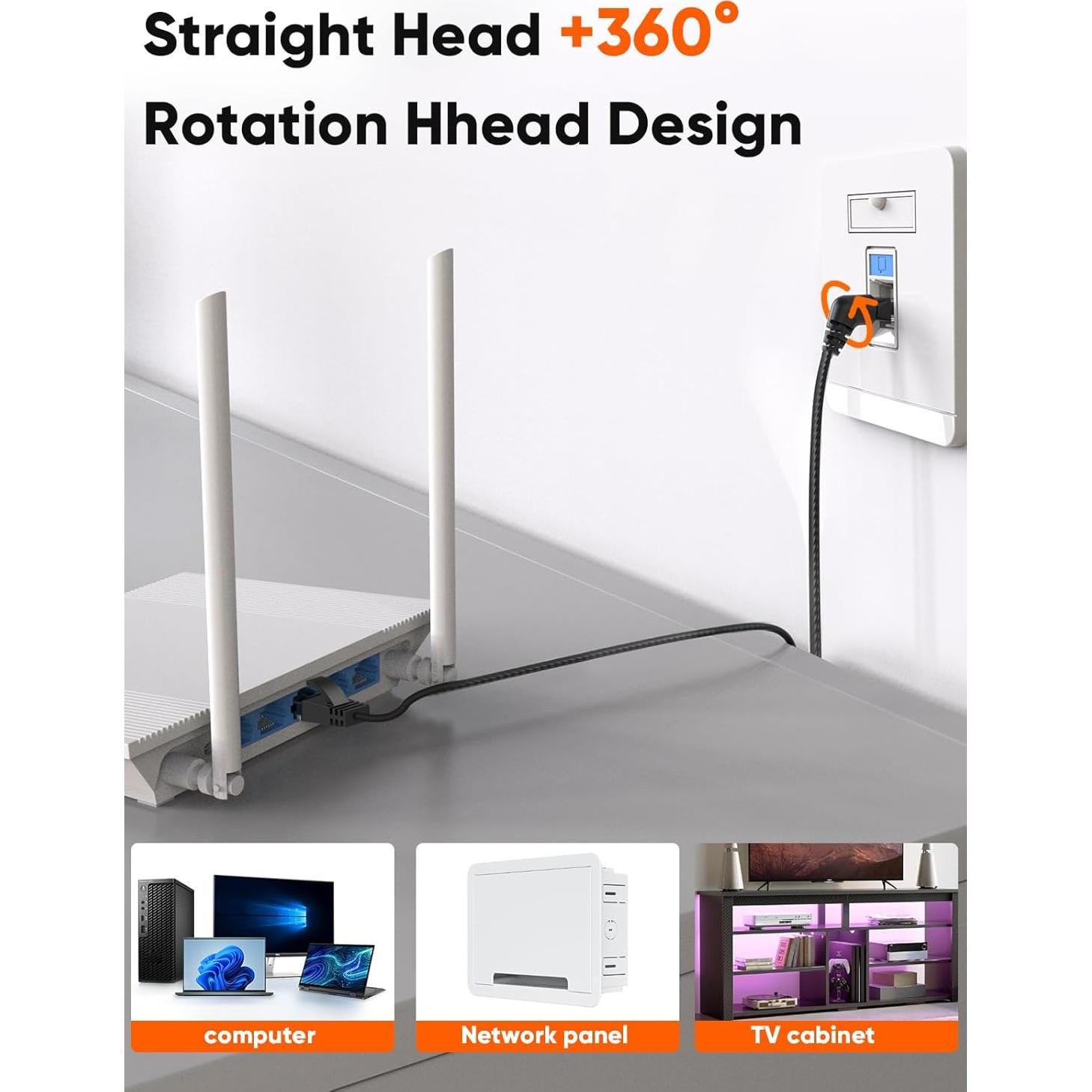 Cable Ethernet Cat6A CableCreation 1.5m 10Gbps 500MHz RJ45