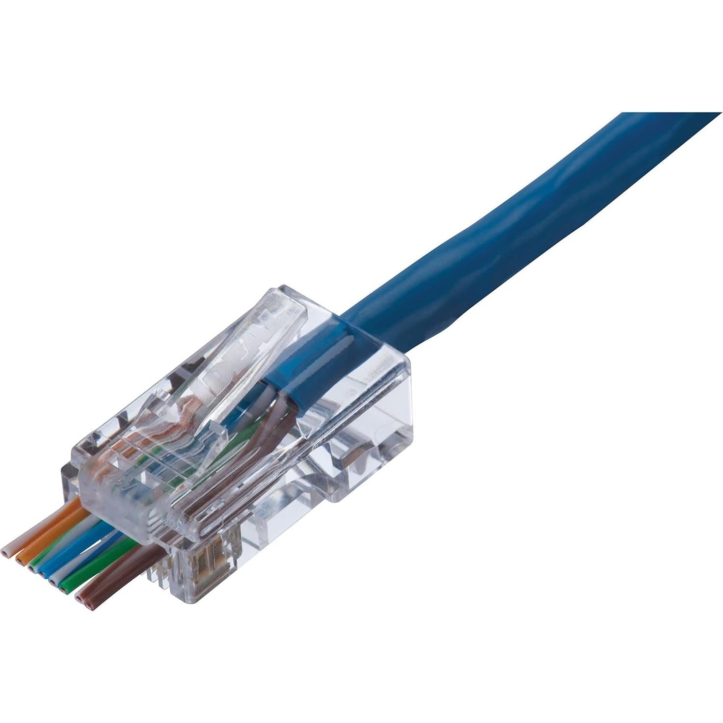 Conector Modular RJ-45 8P8C Feed-Thru Ideal 85-370 CAT5e 25 Unidades