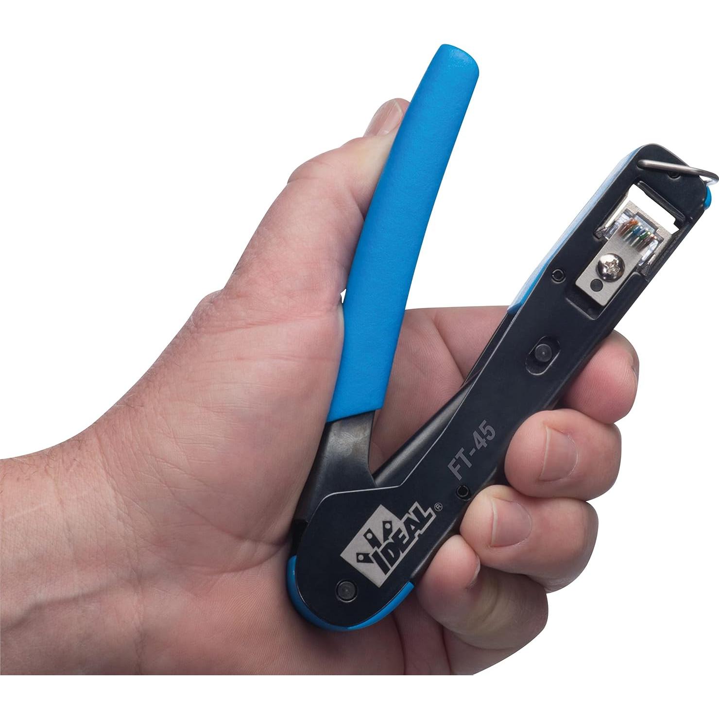 Conector Modular RJ-45 8P8C Feed-Thru Ideal 85-370 CAT5e 25 Unidades