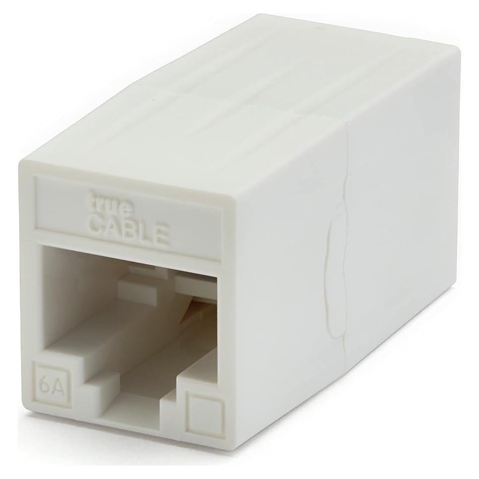 Acoplador Inline RJ45 Hembras trueCABLE Cat6A Blanco 2 Piezas