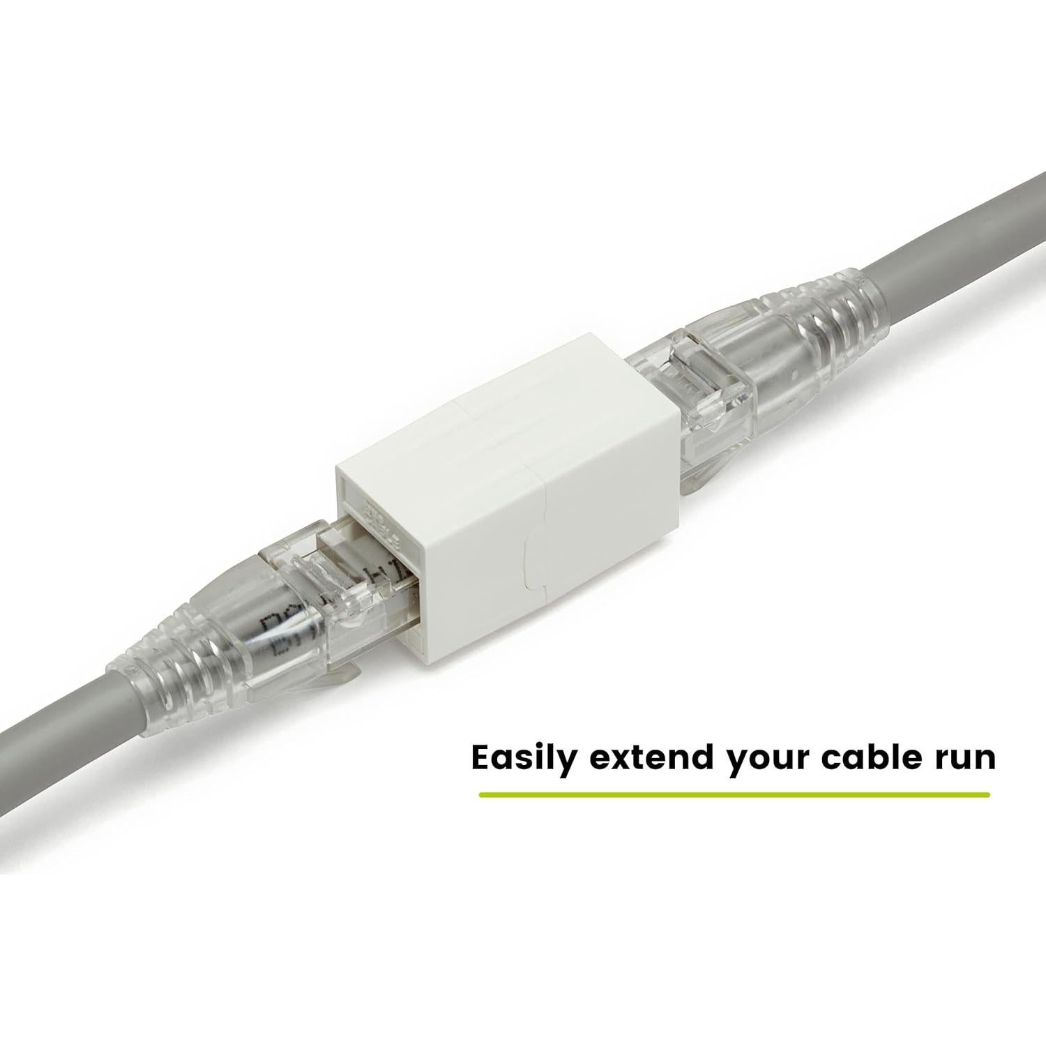 Acoplador Inline RJ45 Hembras trueCABLE Cat6A Blanco 2 Piezas