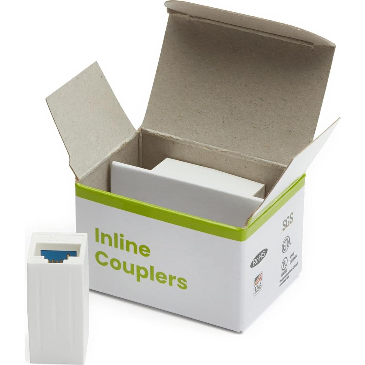 Acoplador Inline RJ45 Hembras trueCABLE Cat6A Blanco 2 Piezas