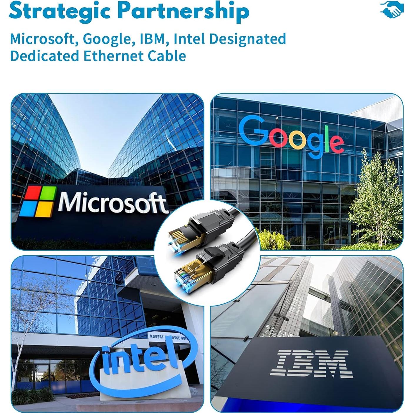 Cable Ethernet Cat 8 Vabogu 0.91m 40Gbps 2000MHz Blindado