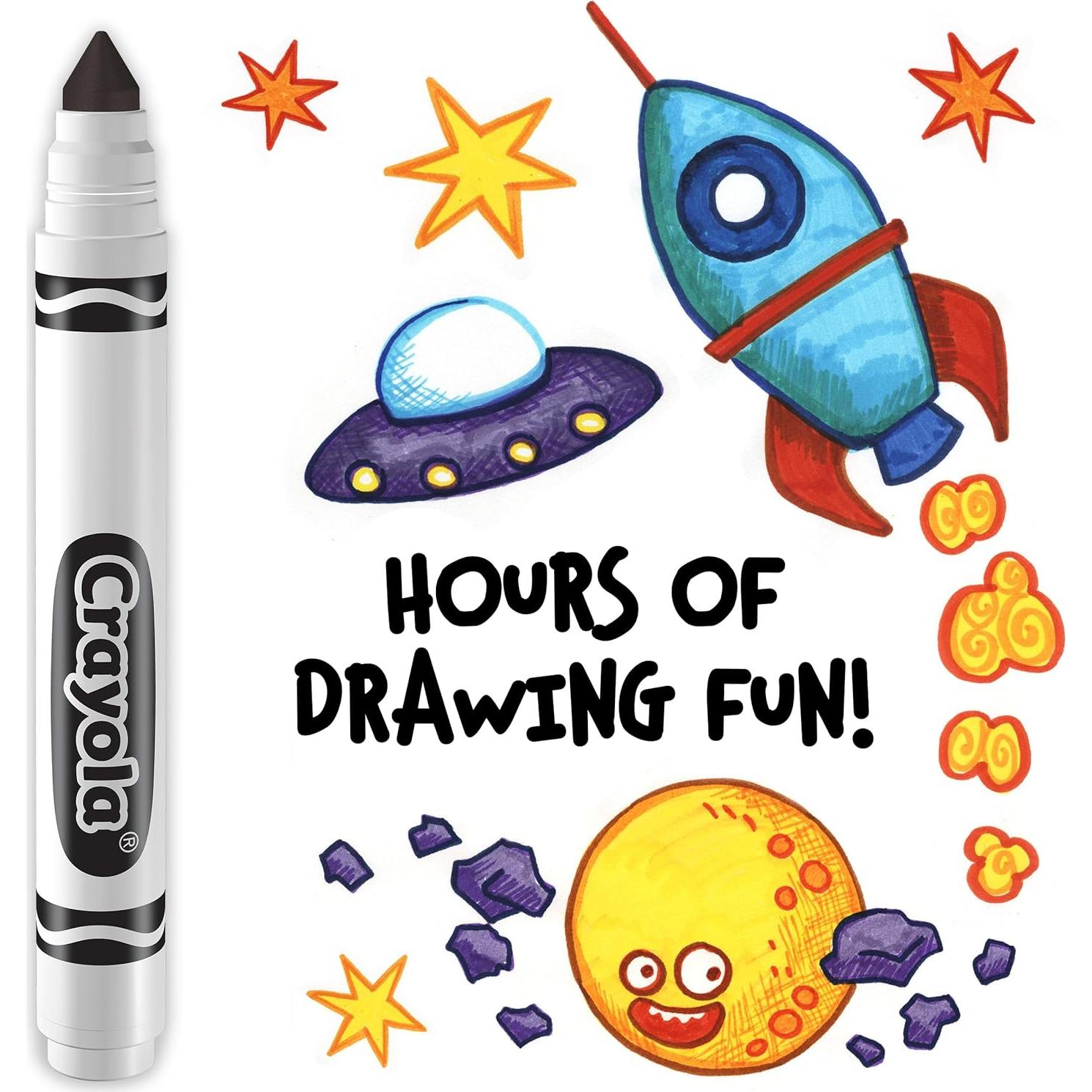 Marcadores Lavables Crayola Negro 12 Piezas Línea Ancha