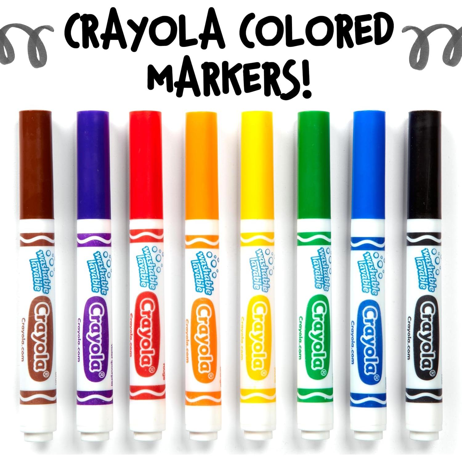 Marcadores Lavables Crayola Negro 12 Piezas Línea Ancha