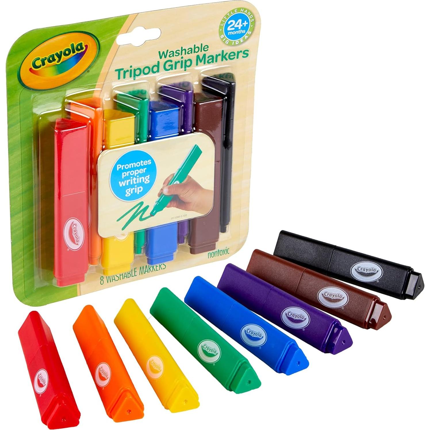 Marcadores Triangulares Crayola 8 Colores Lavables para Niños