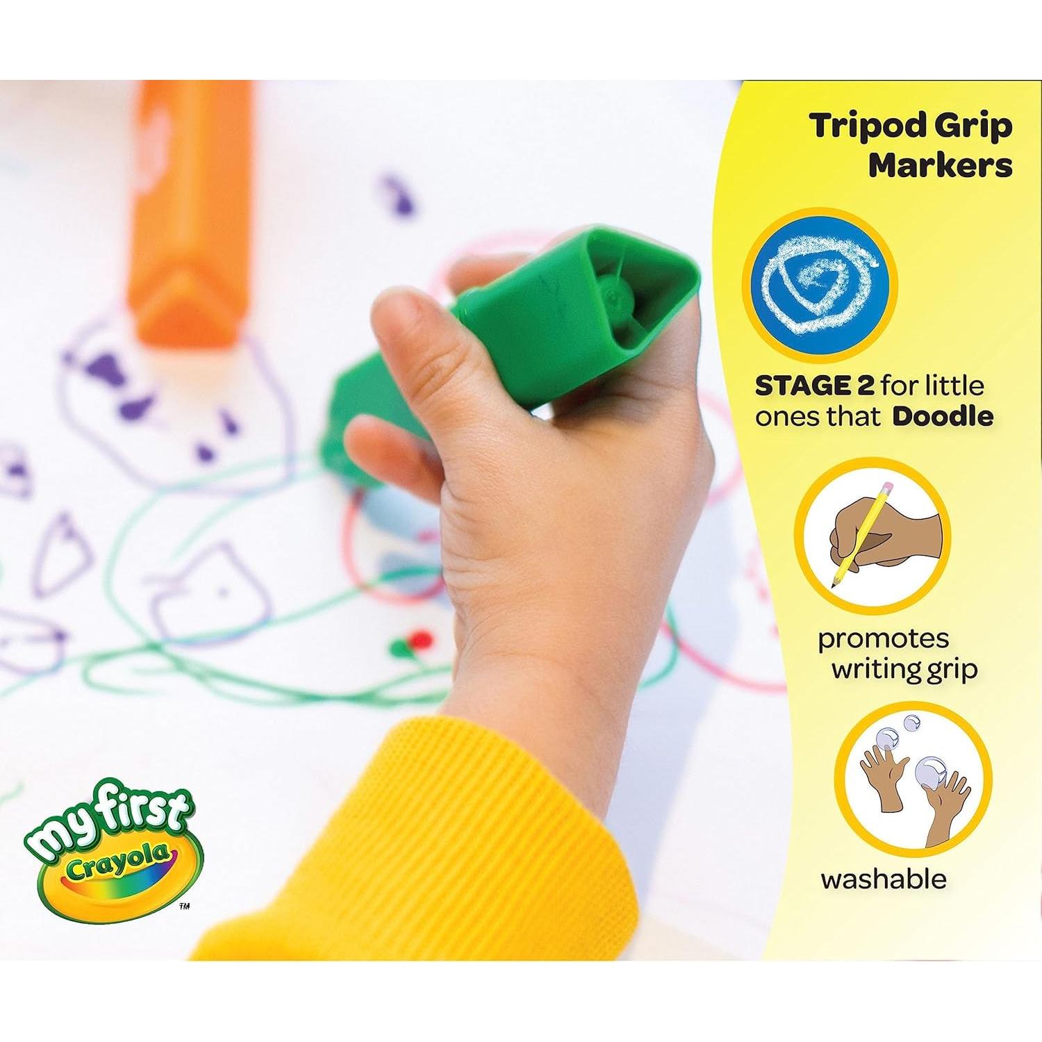 Marcadores Triangulares Crayola 8 Colores Lavables para Niños
