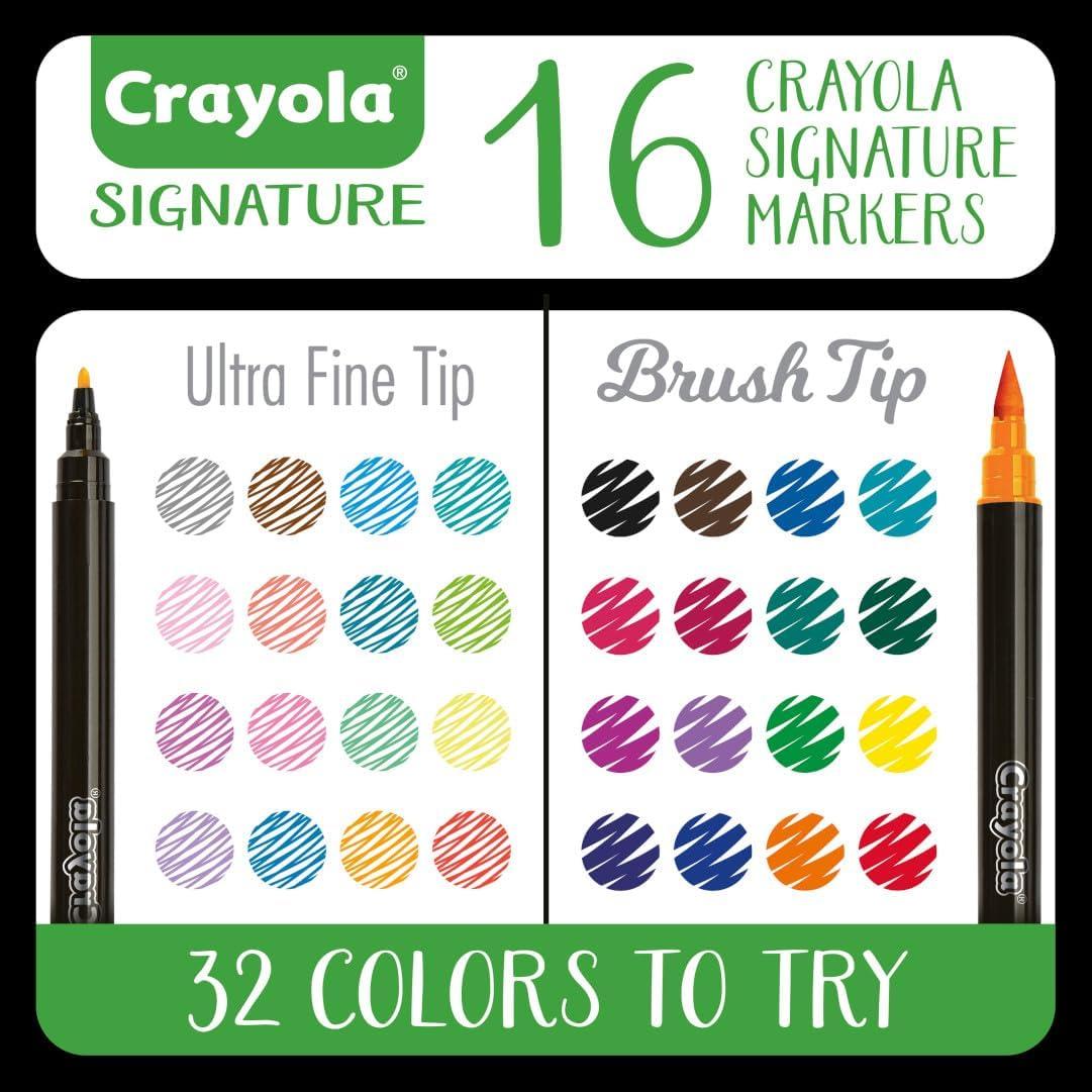 Conjunto de Marcadores Crayola Doble Punta 16 Piezas 32 Colores