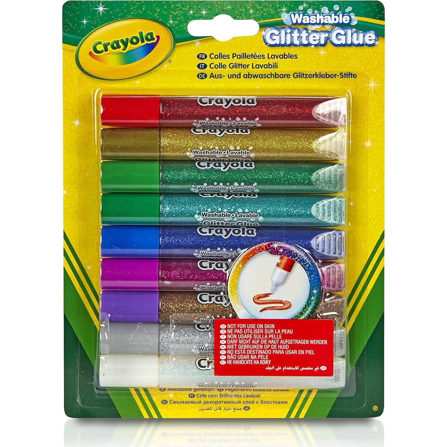 Bolígrafos de Pegamento Brillante Crayola 9 Unidades 10 ml