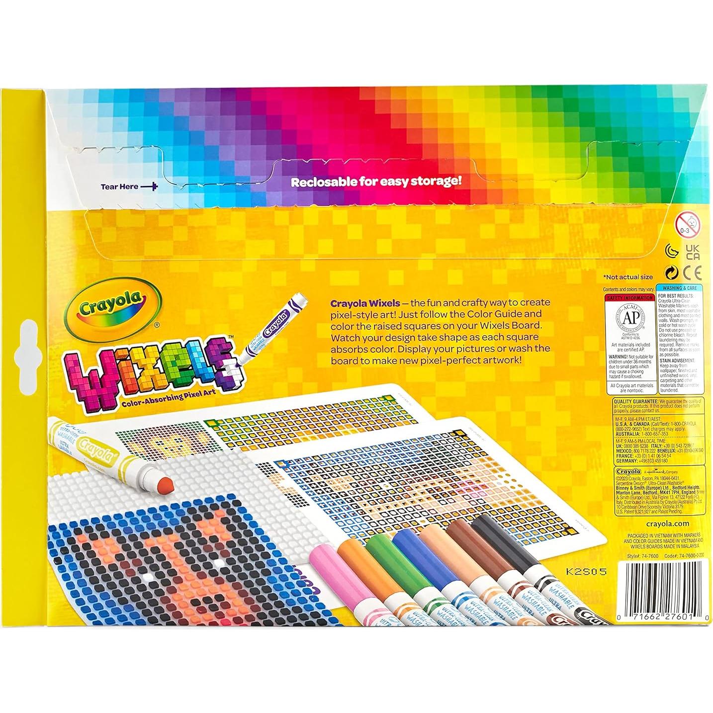 Kit de Actividades Crayola Wixels Animales, 2 Paneles y 8 Marcadores
