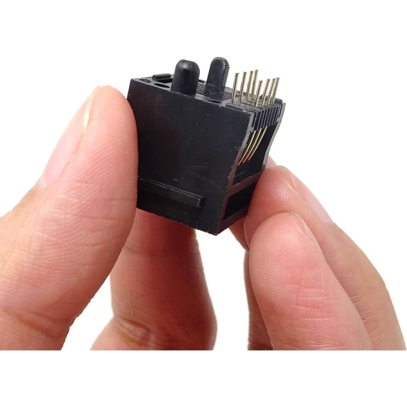 Conectores Modulares RJ45 8P8C Honbay 20PCS Negros