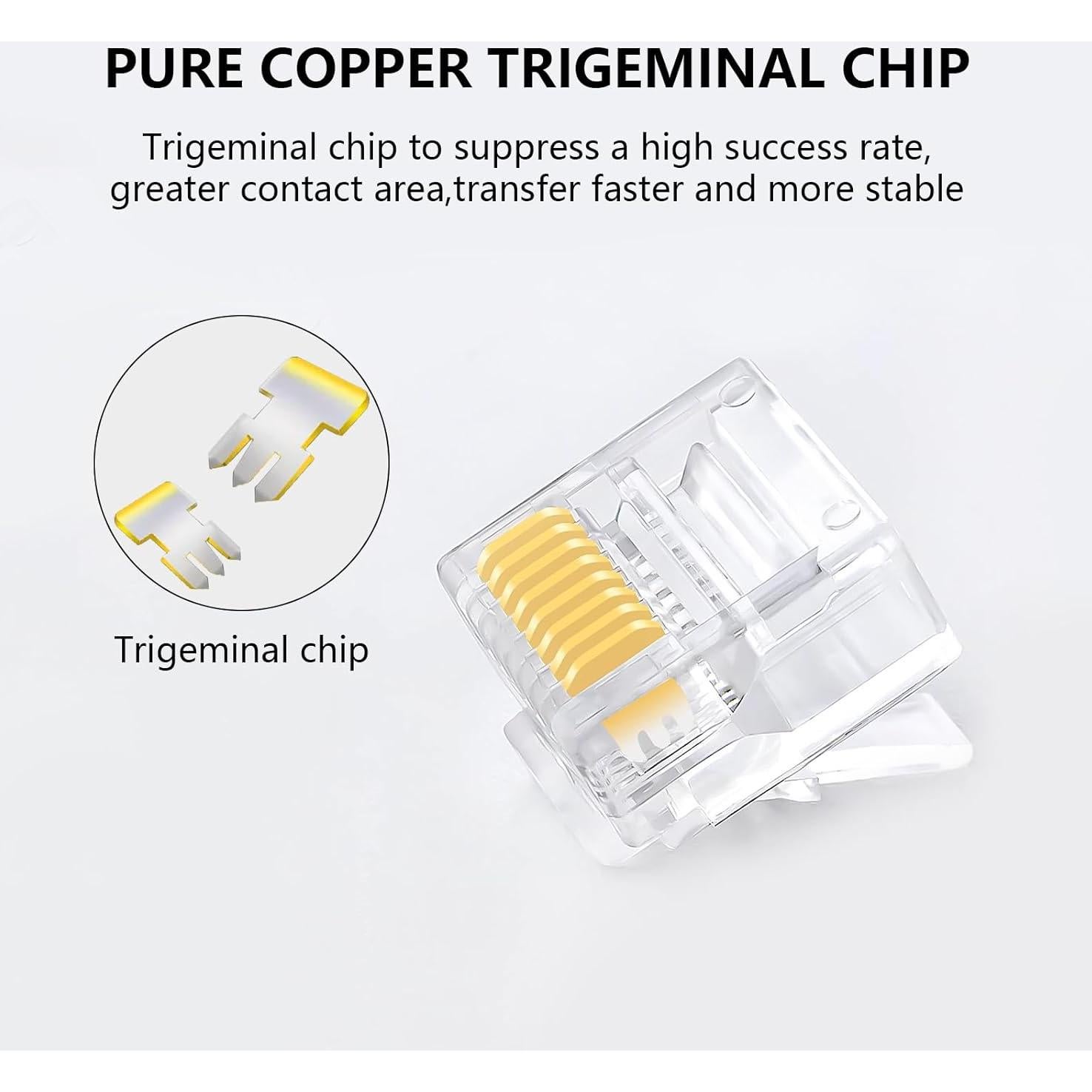 Conectores Cat6 RJ45 Jadaol - Paquete de 50 unidades, 8P8C