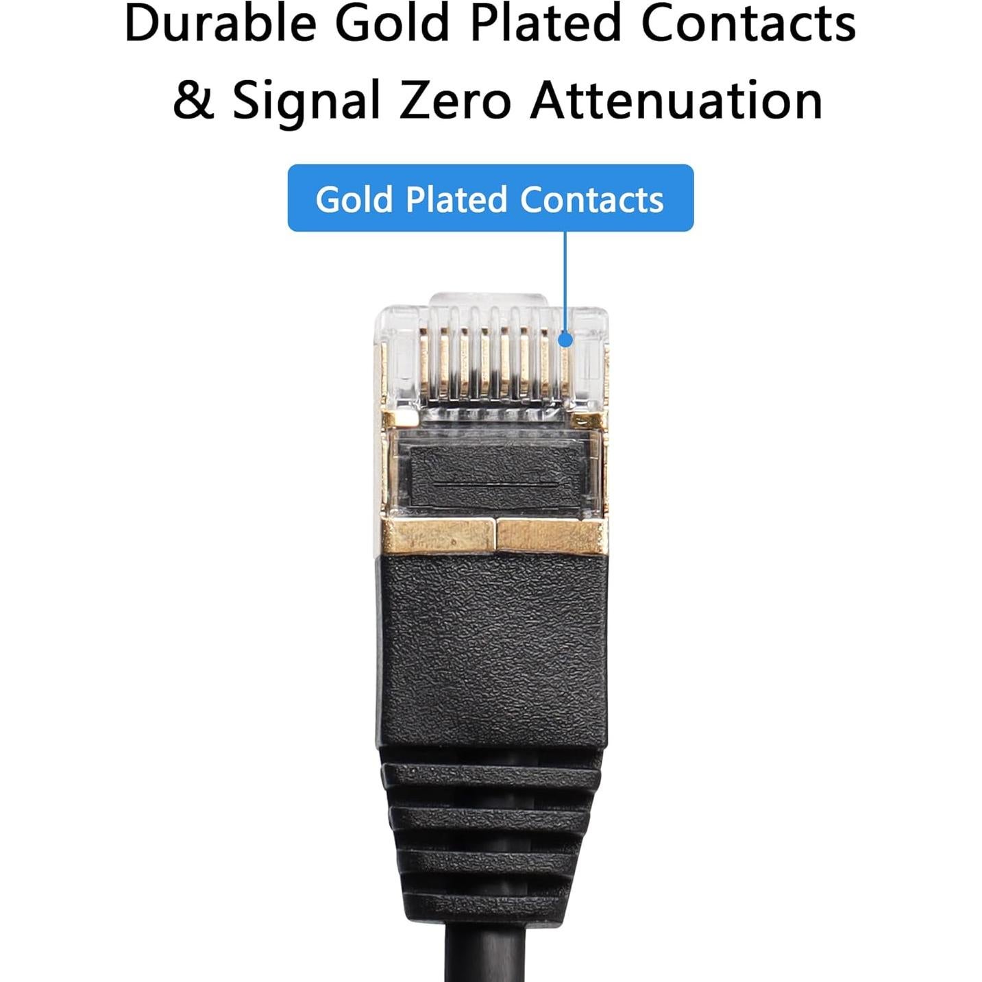 Cable Ethernet Cat8 SinLoon 0.3M Ángulo Recto 40Gbps