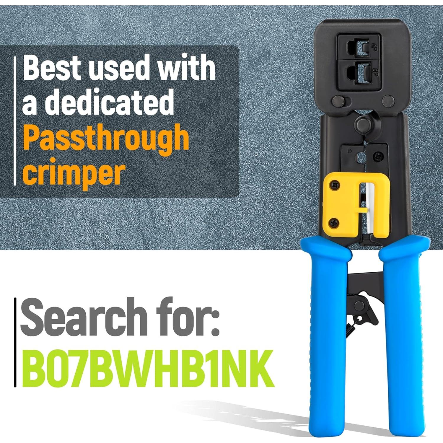 Conectores RJ45 Pasantes Cat5e Everest - Paquete de 100 Unidades