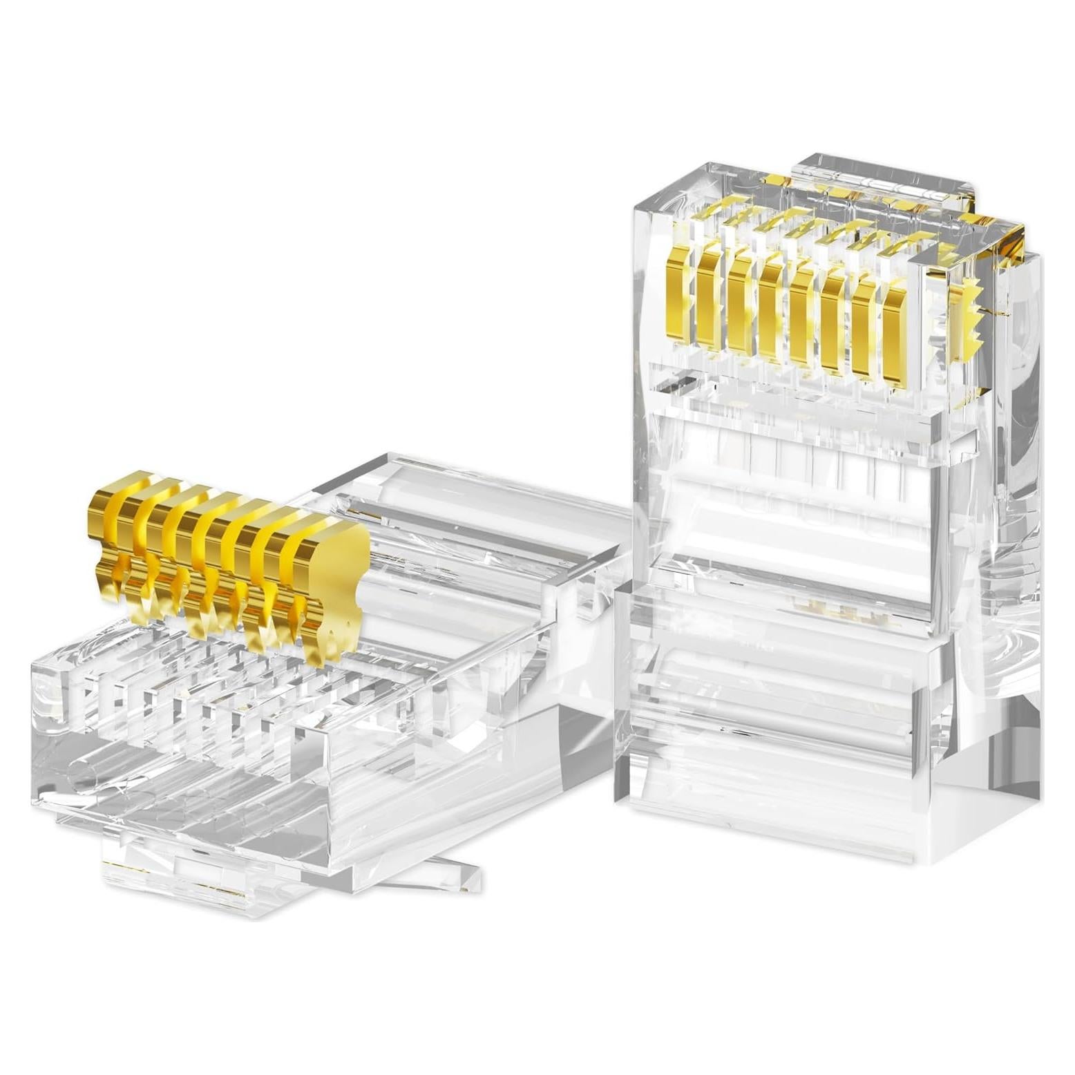 Conectores RJ45 Cat 6 CableGeeker Paquete de 100 Transparentes