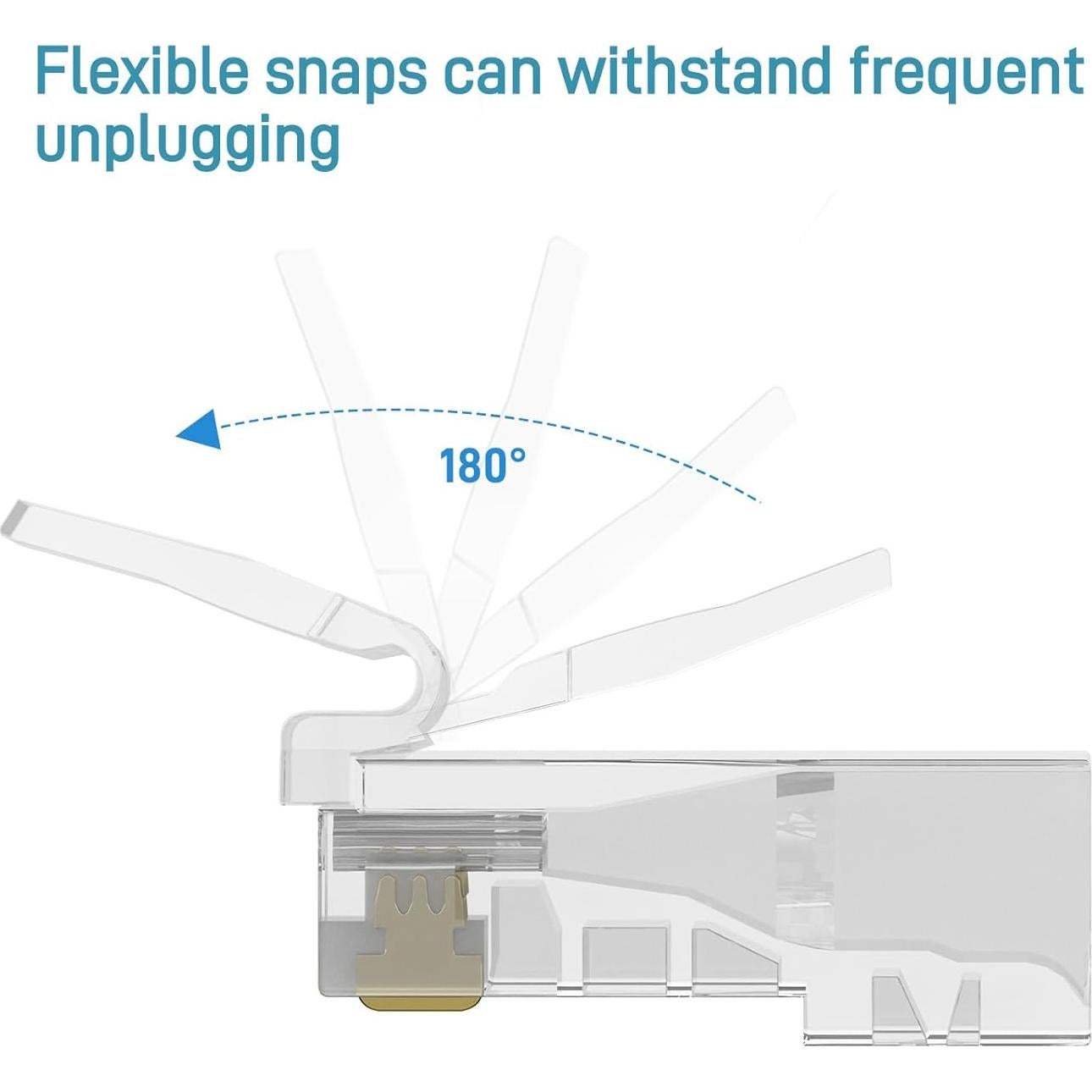 Conectores RJ45 Cat6 DARKROCK 110 Piezas para Cables Ethernet