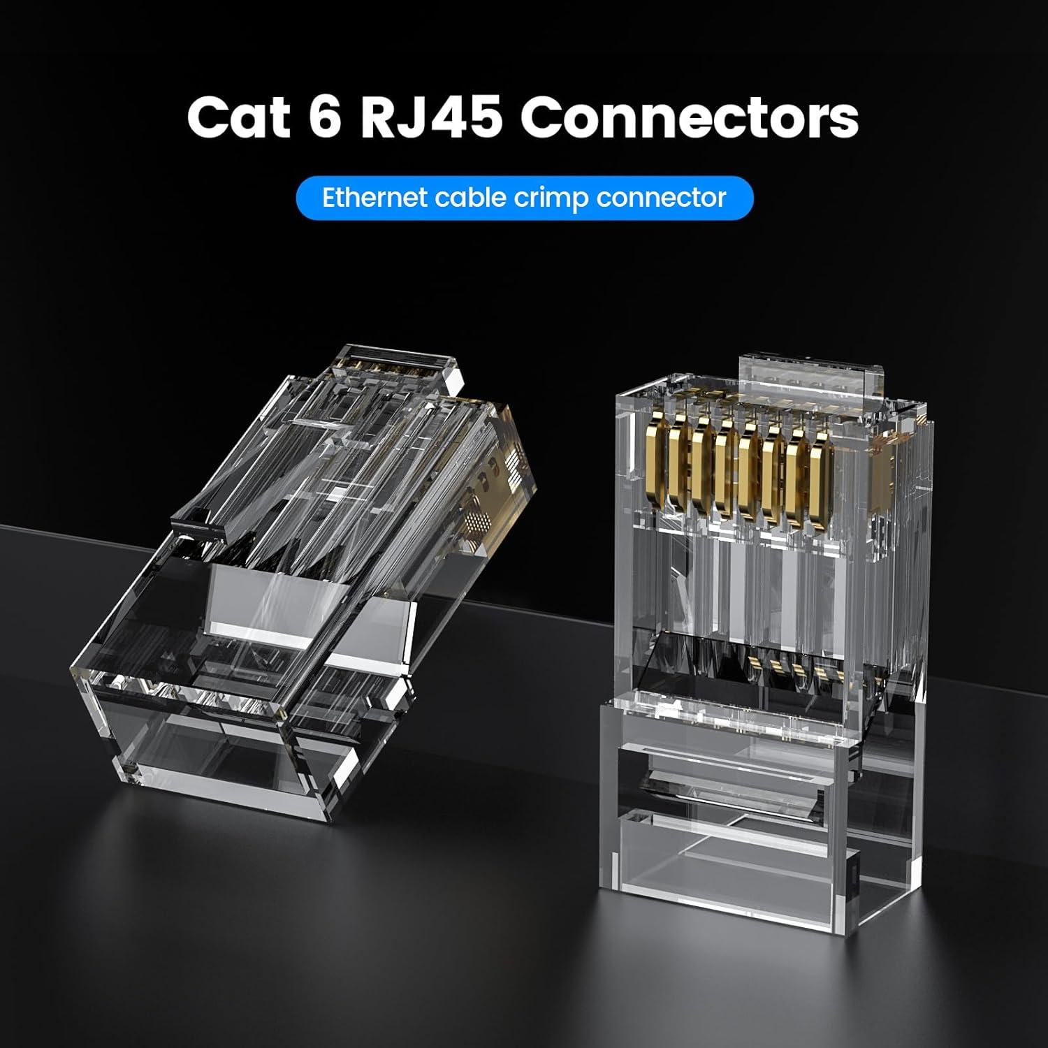 Conectores RJ45 Cat6 MOGOOD Paquete de 10 Sin Blindaje