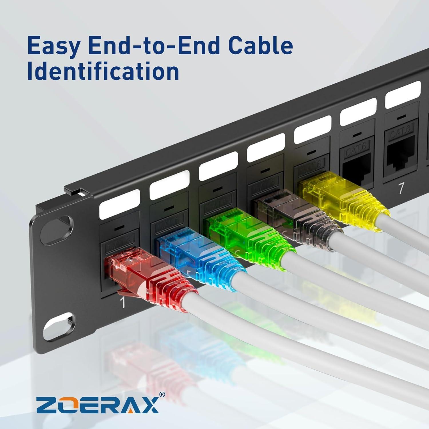 Conectores RJ45 Passthrough Cat6 ZOERAX 100-Pack con Botas