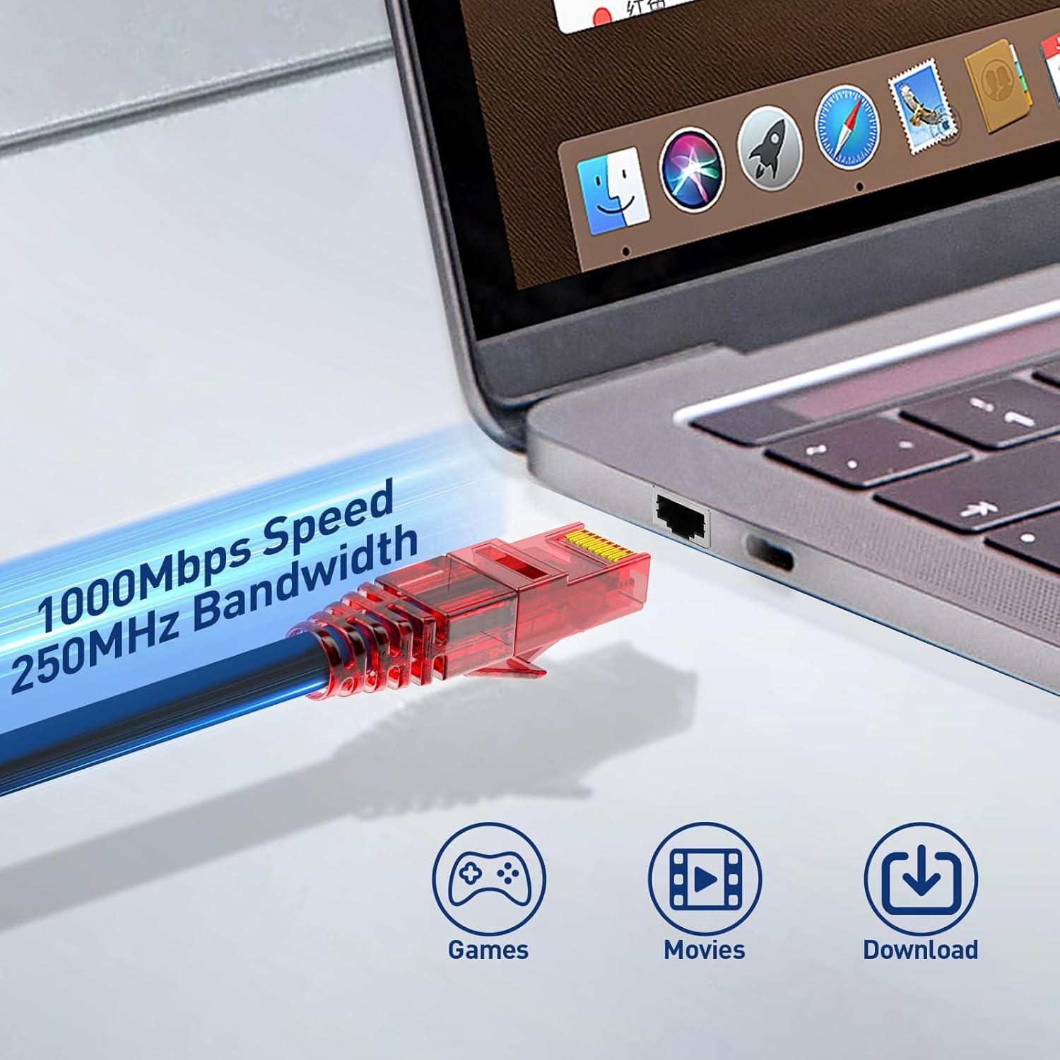 Conectores RJ45 Passthrough Cat6 ZOERAX 100-Pack con Botas