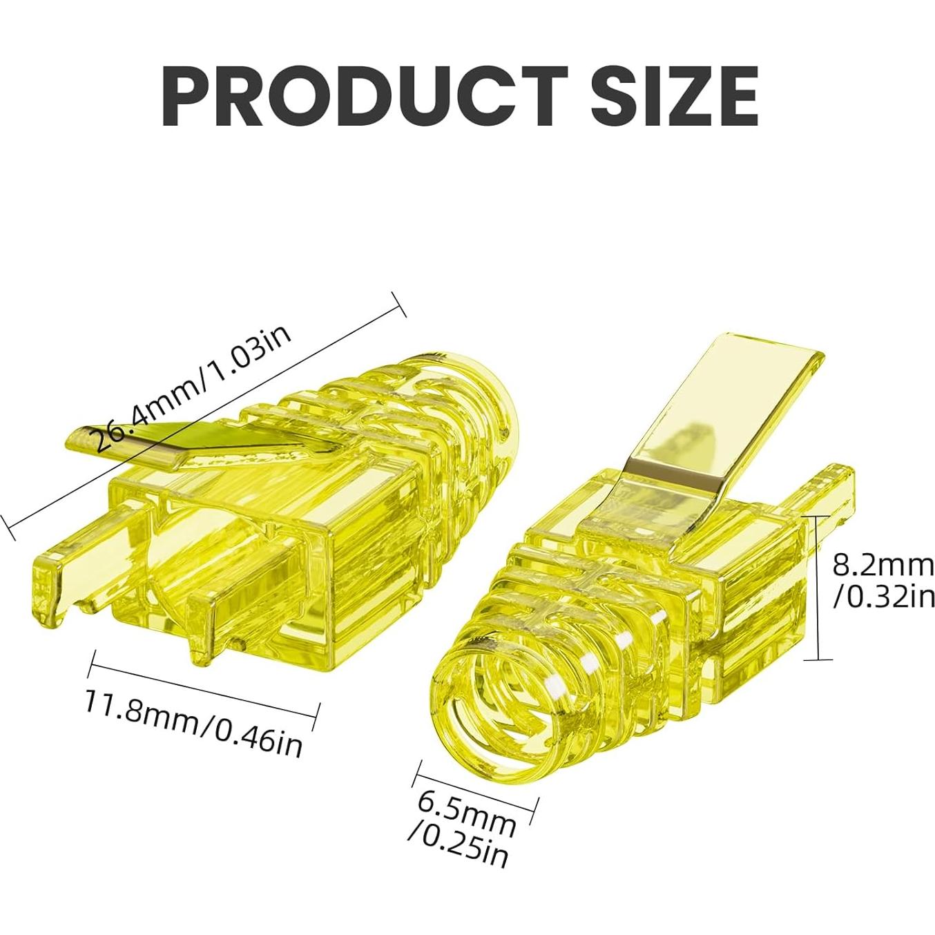 Conectores RJ45 Passthrough Cat6 ZOERAX 100-Pack con Botas