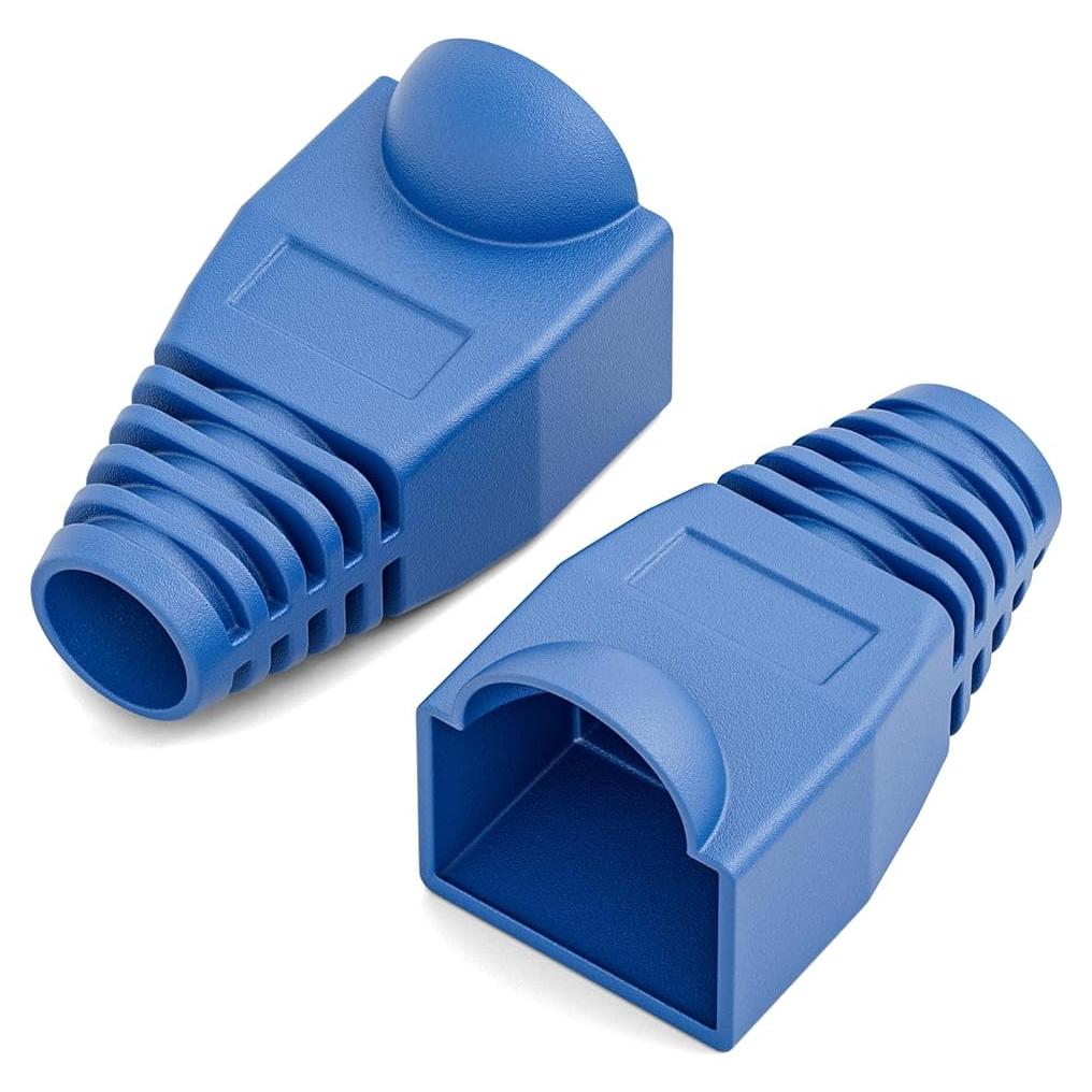 Paquete de 100 Botas RJ45 ZOERAX Alivio de Tensión Azul