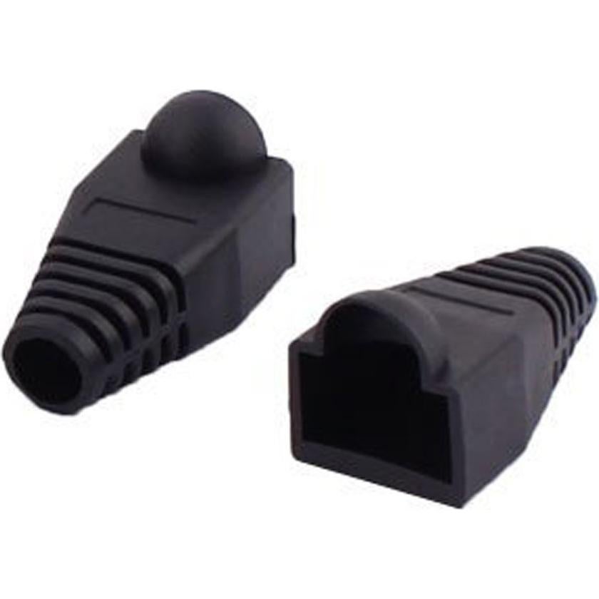 Cubiertas de botas RJ45 Copapa 100PCS Plástico Negro