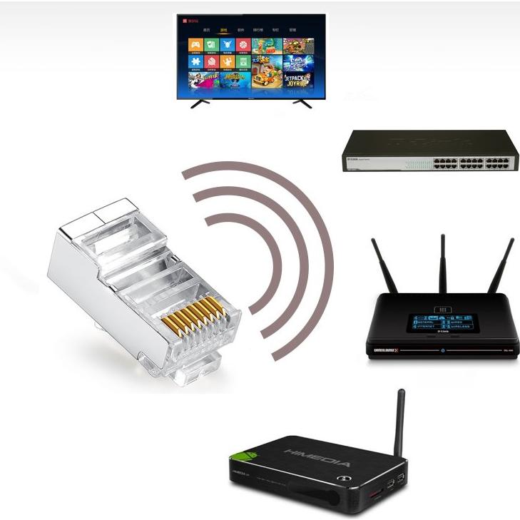 50 Conectores RJ45 Cat6 FTP VIVOCH Blindados de Metal