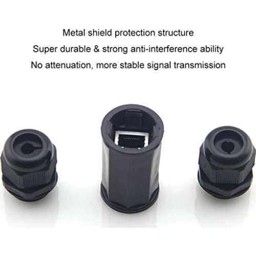 Conector RJ45 Impermeable IP68 VizGiz Hembra a Hembra CAT6