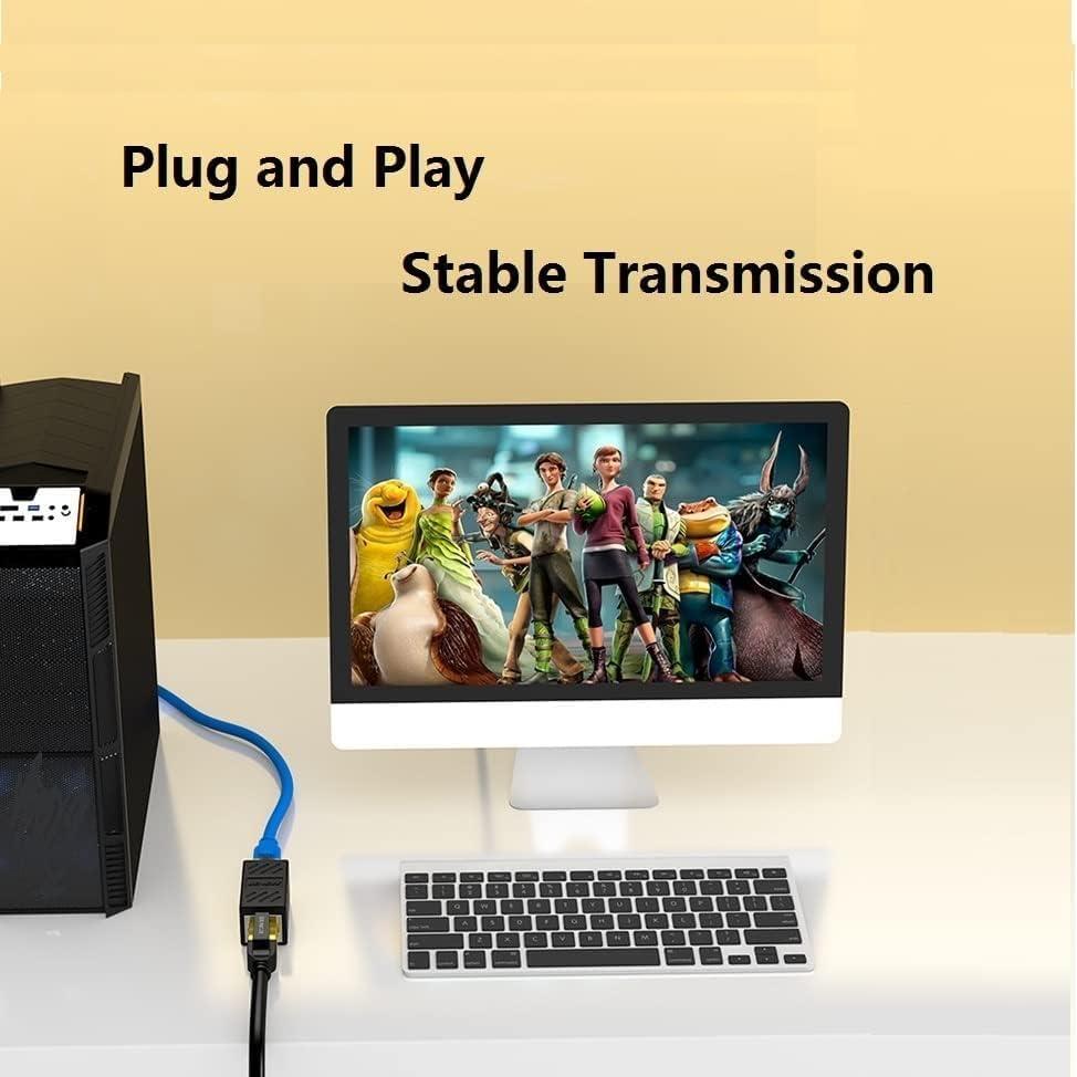 Acoplador RJ45 Femenino a Femenino DESOFICON 3 Piezas Negro