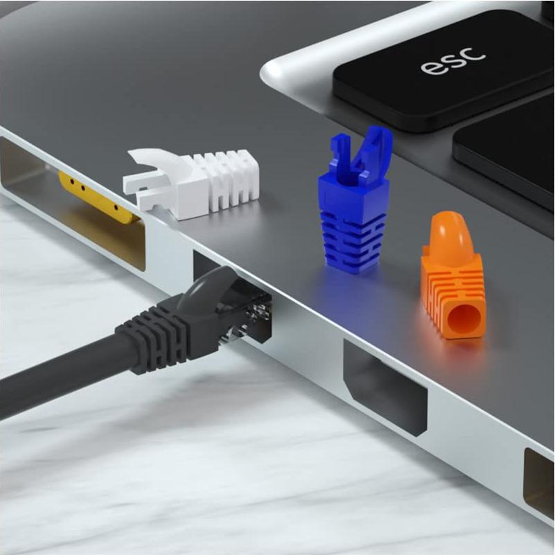 50 Piezas Botones de Alivio de Tensión RJ45 VIVOCH Naranja