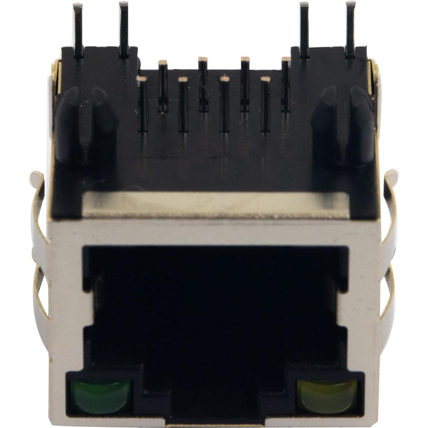 Conectores RJ45 Femenino 8P8C LED 10pcs whiteeeen para Cat5 Cat6