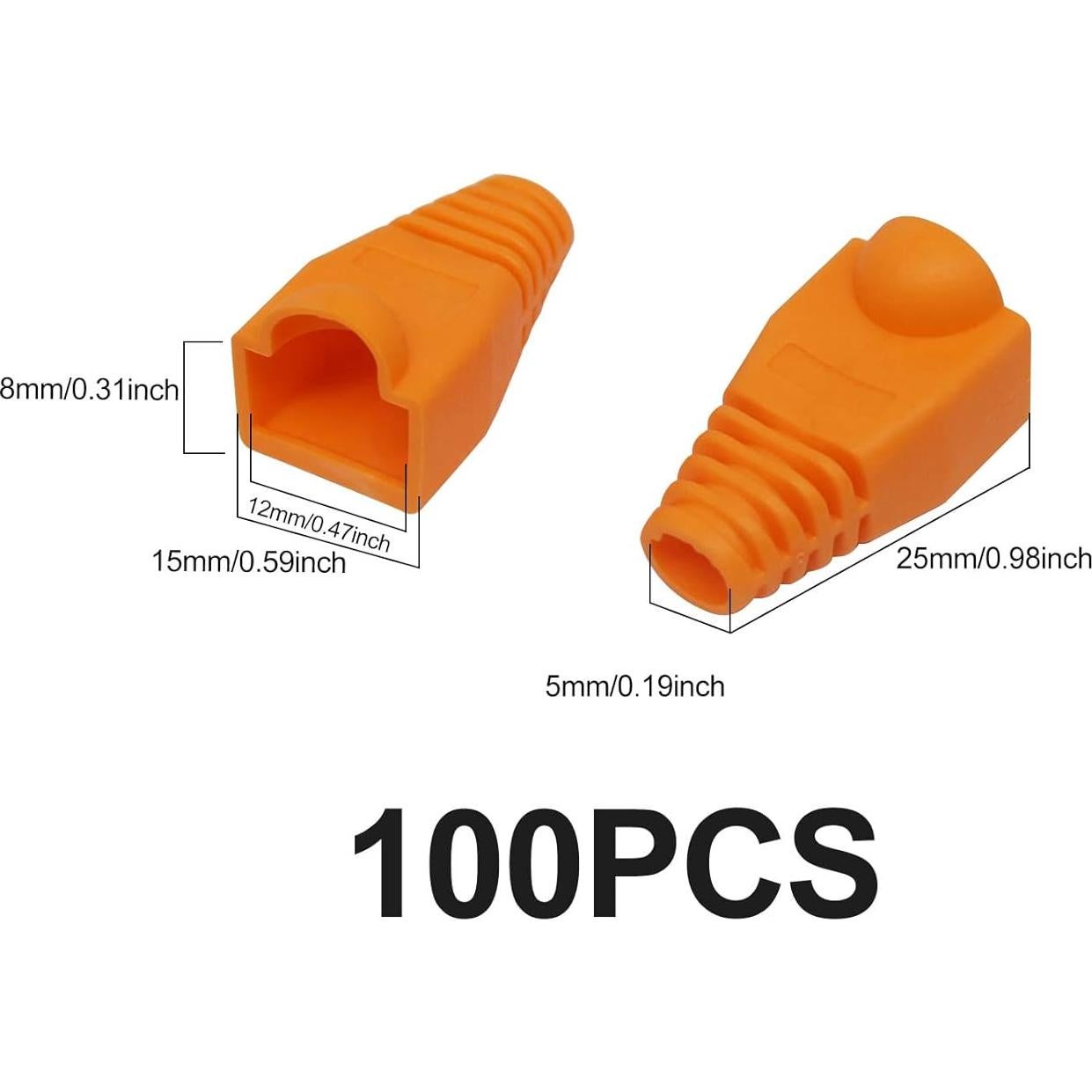 Cubiertas de botas RJ45 YIOVVOM 100 Pcs para cables Ethernet