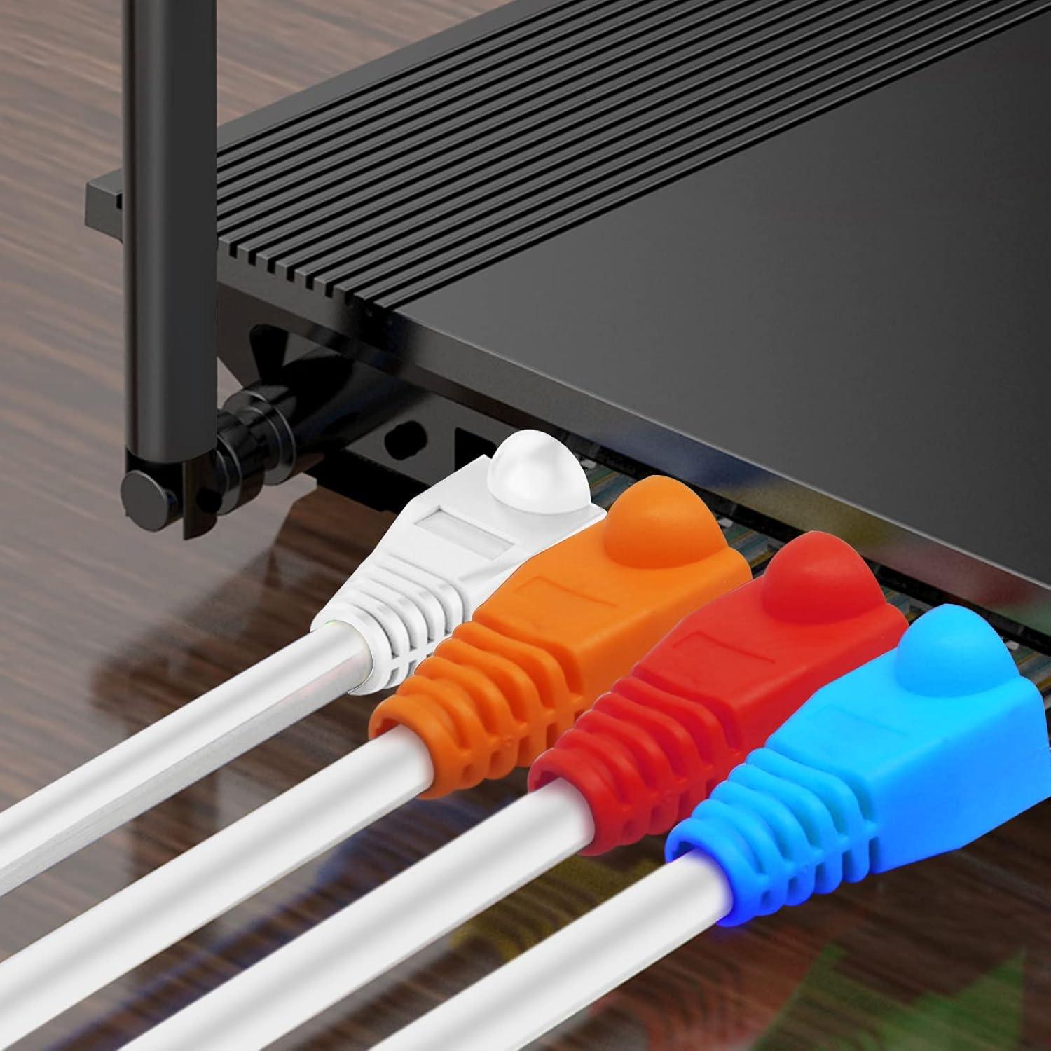 Cubiertas de botas RJ45 YIOVVOM 100 Pcs para cables Ethernet