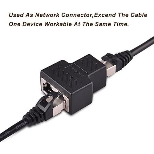 Adaptador Divisor RJ45 Oxsubor 1 a 2 Hembra Cat6 - Paquete de 2