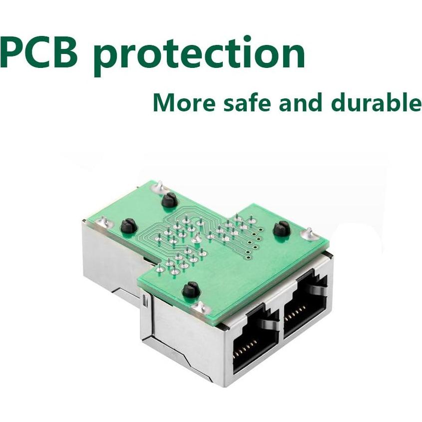 Adaptador Divisor RJ45 Oxsubor 1 a 2 Hembra Cat6 - Paquete de 2