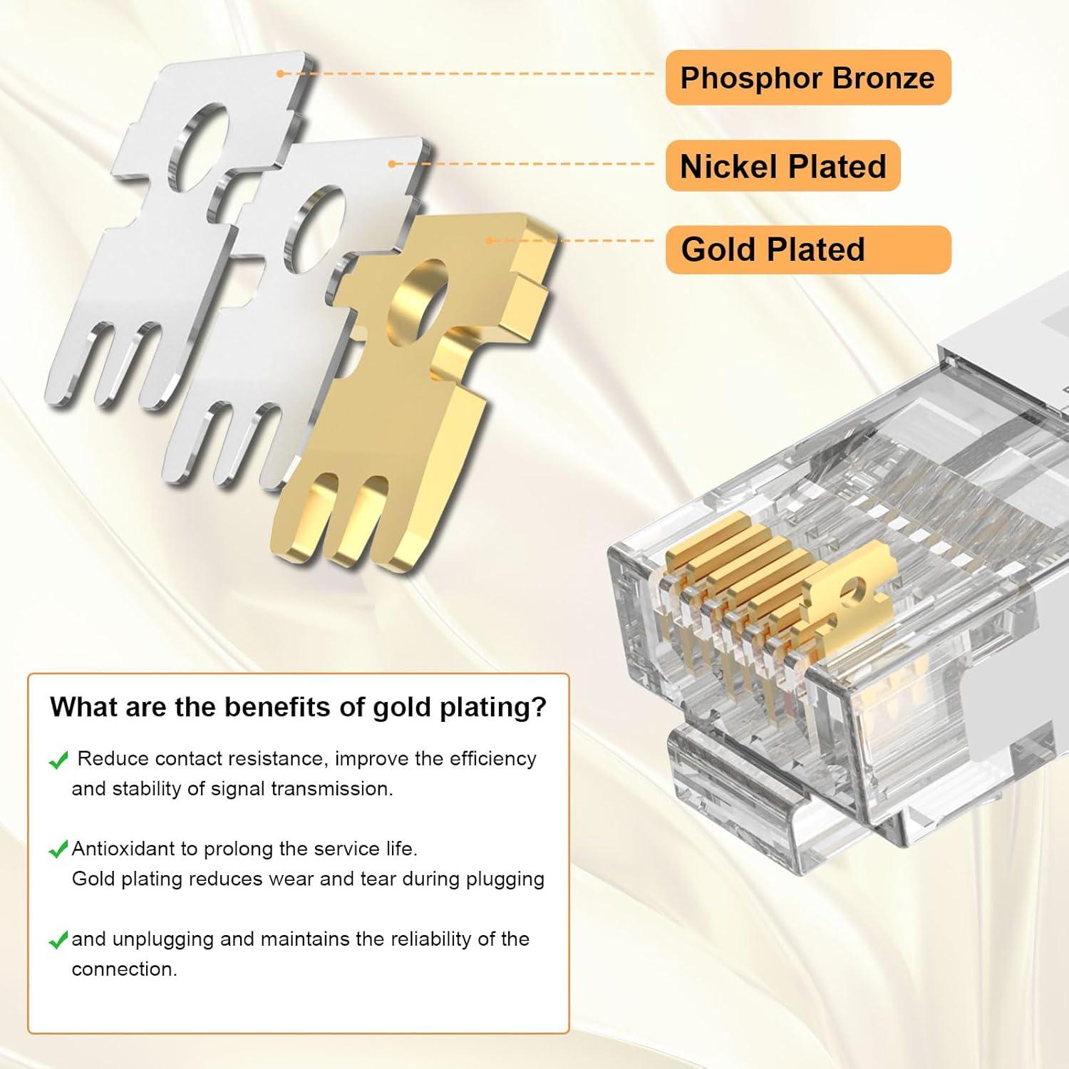 Conectores RJ45 Blindados VCELINK Cat6A/Cat7 Paquete de 25
