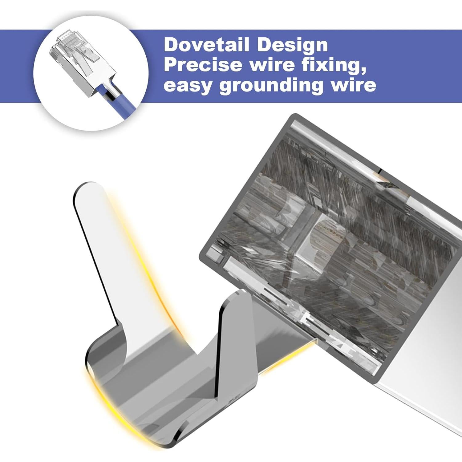 Conectores RJ45 Blindados VCELINK Cat6A/Cat7 Paquete de 25