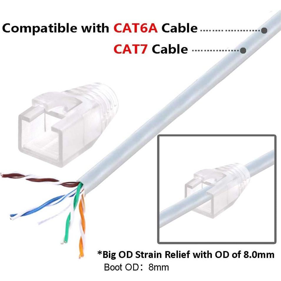 Conectores RJ45 Blindados VCELINK Cat6A/Cat7 Paquete de 25