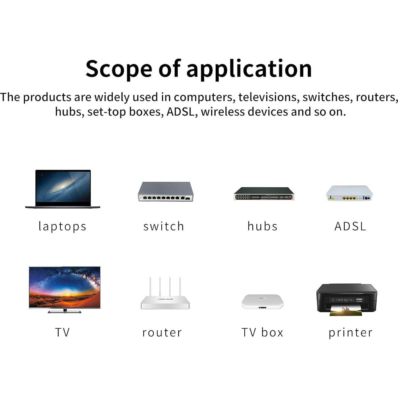 Conectores RJ45 Cat6 CNCOB 100pcs UTP Baño de Oro 24K