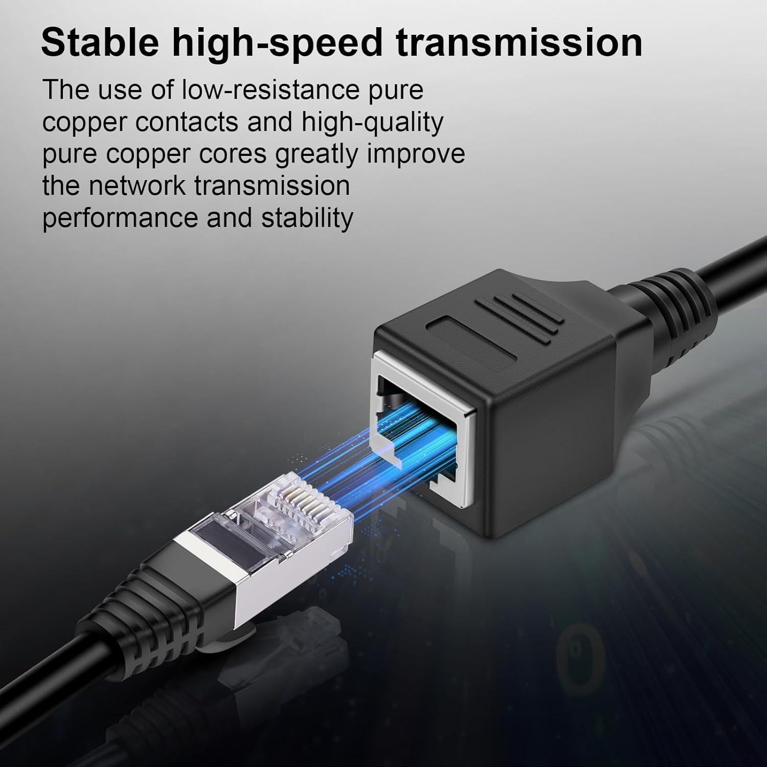 Cable de Extensión Ethernet iGreely RJ45 Cat6 1FT (30CM) 2Pack