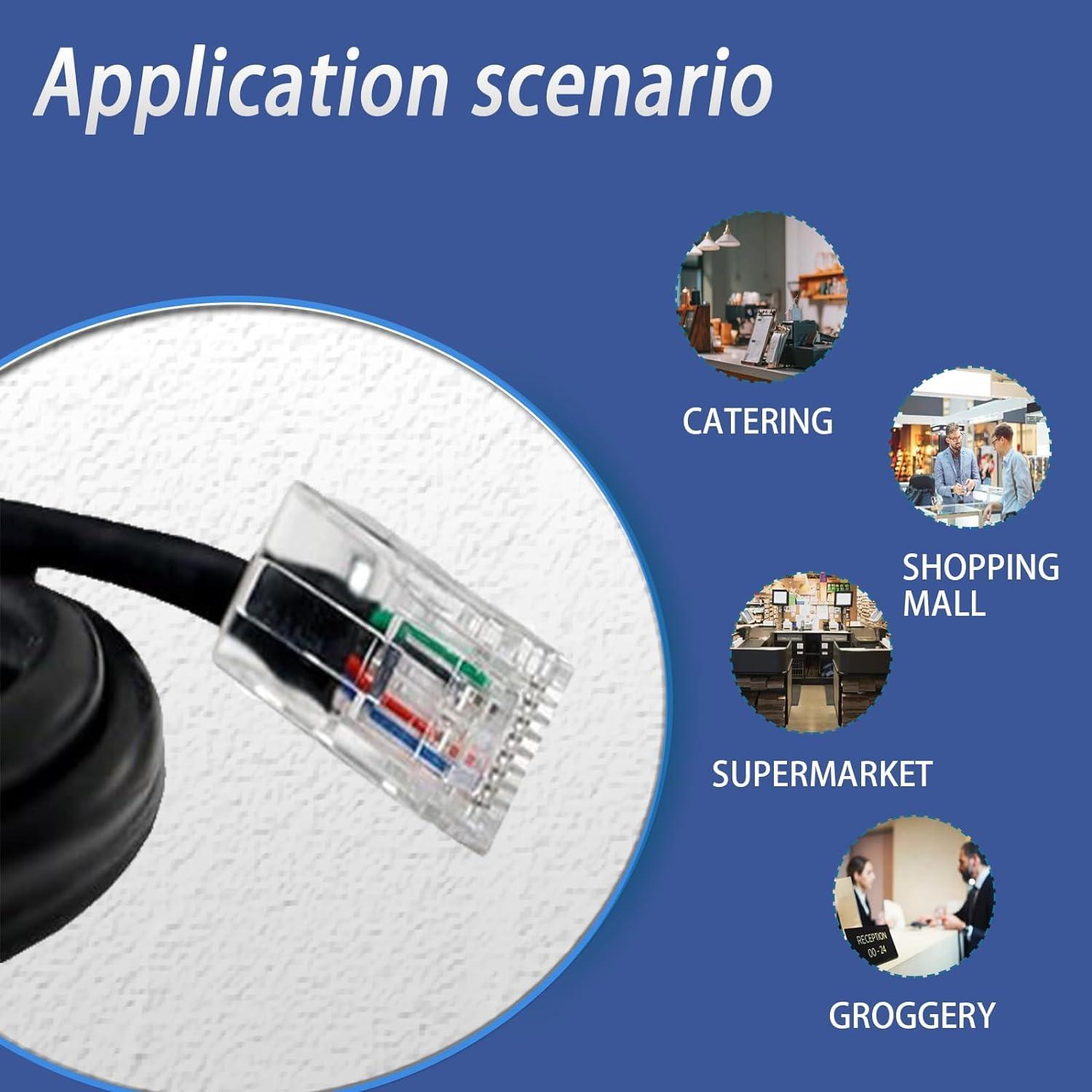 Cable de Interfaz de Impresora APG CD-101A RJ12/RJ45 1.52m