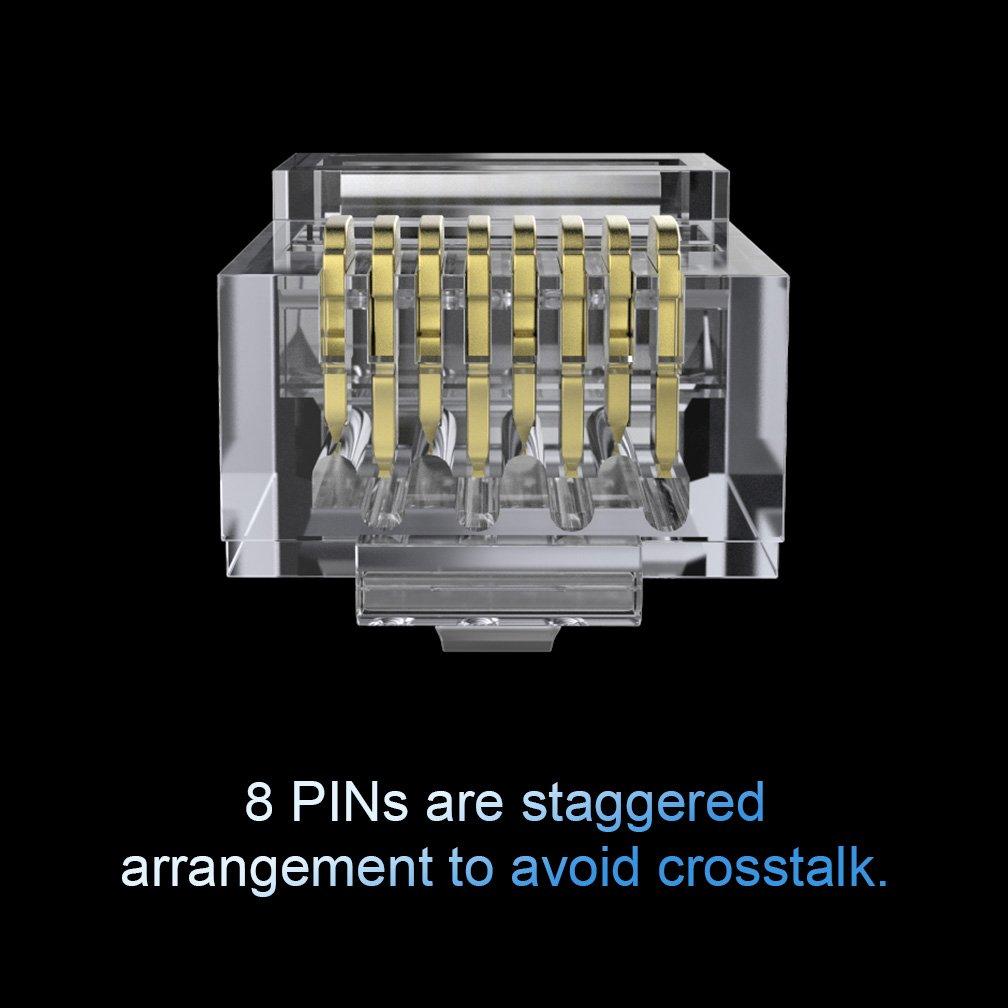 Conectores CAT6 RJ-45 UTP 100 unidades 10Gtek
