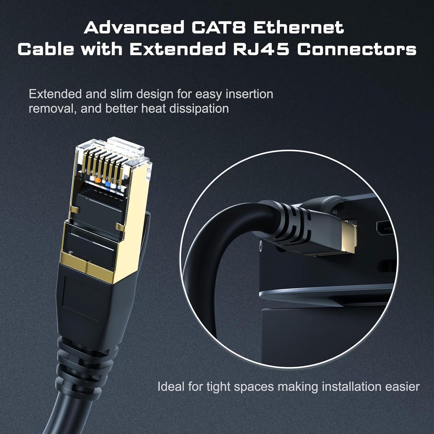 Cable Ethernet Cat8 DbillionDa 10.67m Resistente a Climas