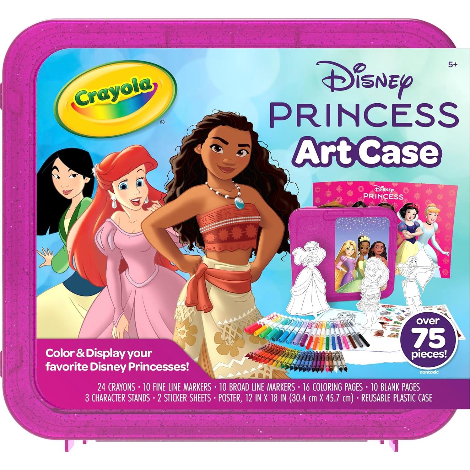 Estuche de Arte Crayola Princesa Disney 75 Piezas