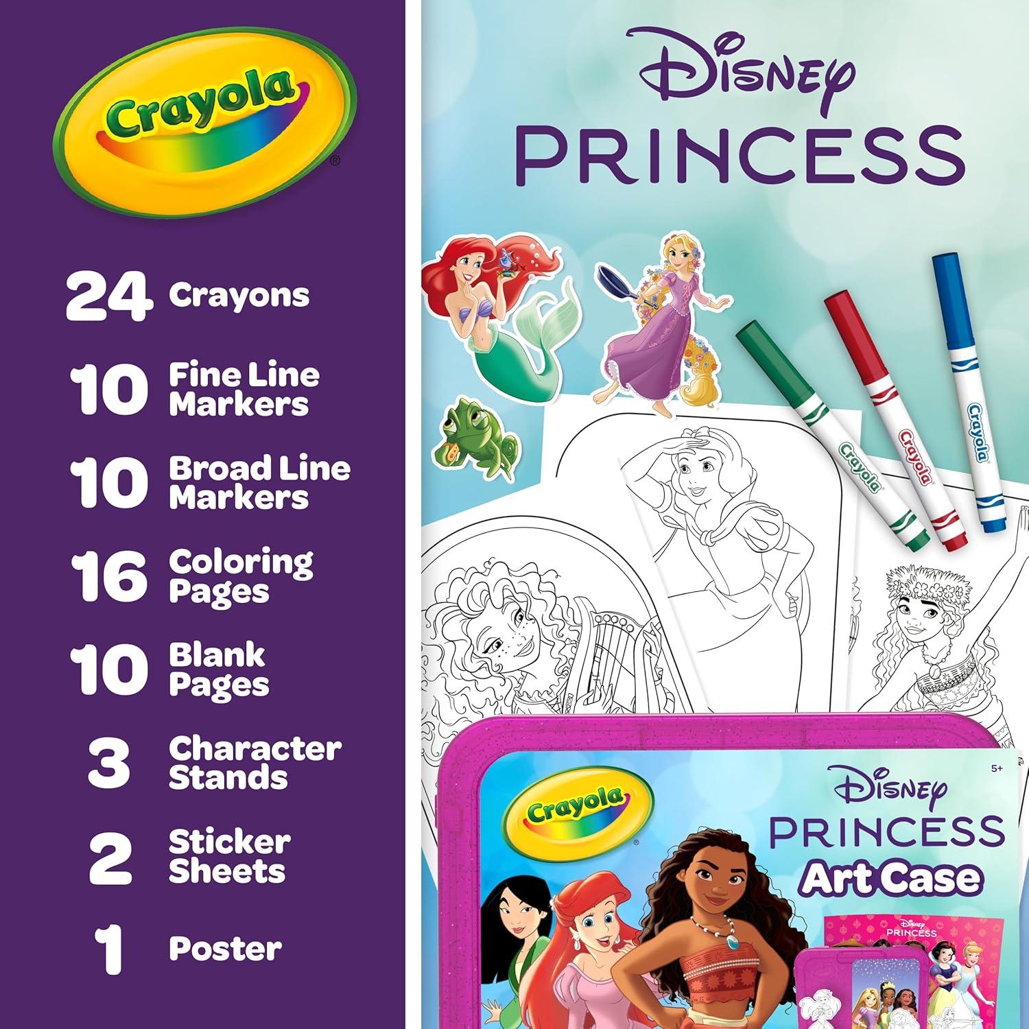 Estuche de Arte Crayola Princesa Disney 75 Piezas