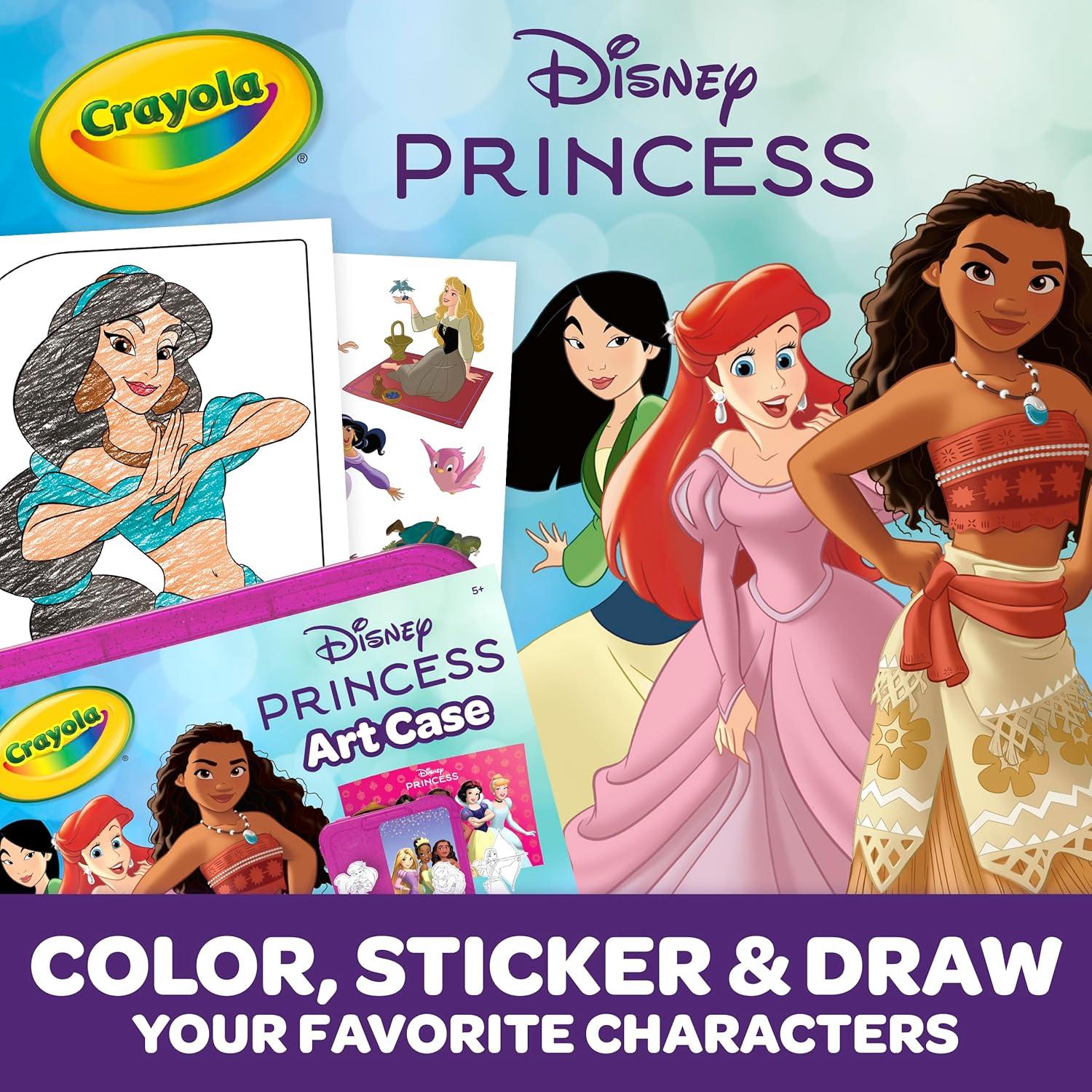 Estuche de Arte Crayola Princesa Disney 75 Piezas