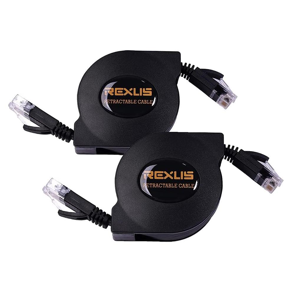Cable Ethernet REXUS Cat 6 Retráctil 2.01m - 2 Piezas