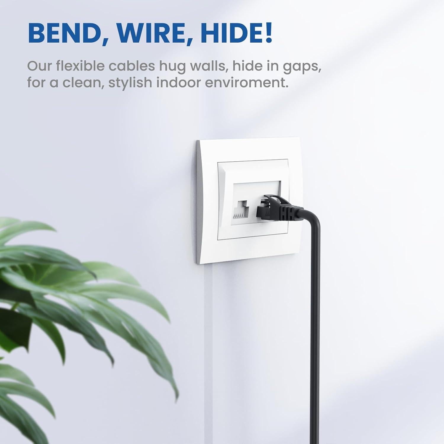 Cable Ethernet Cat 6 22.86 m Ultra Clarity - 10Gbps Negro