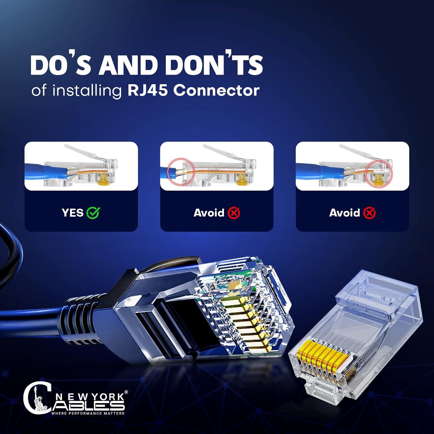 Conectores RJ45 Cat6 NewYork Cables - Paquete de 50 Unidades
